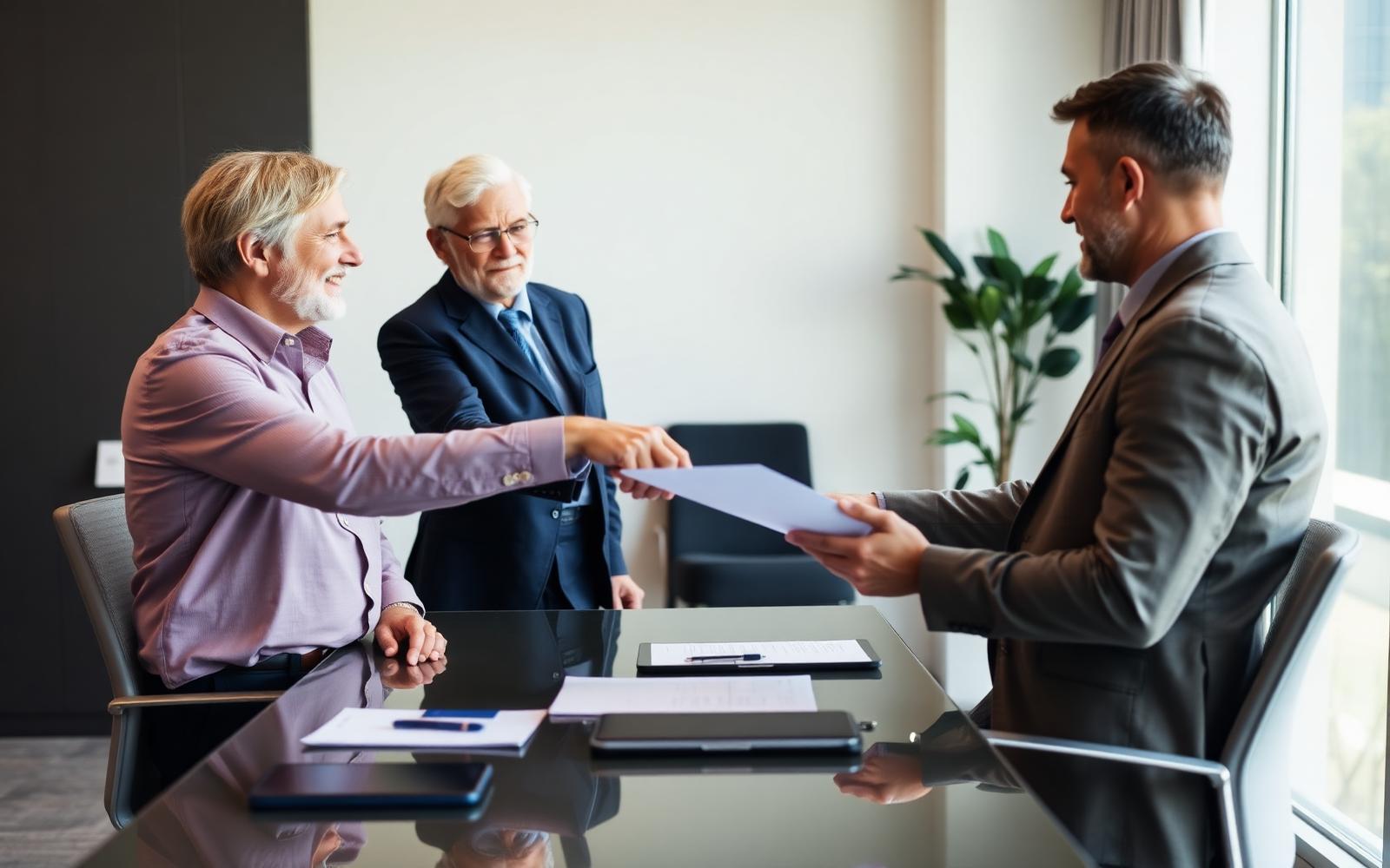Advisor meeting with retirement clients